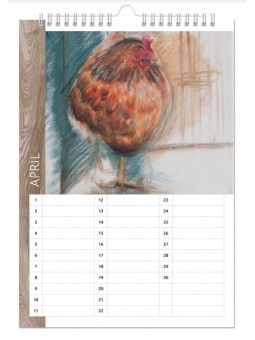 Küchen- und Geburtstagskalender - "Vergissmeinnicht-A4"