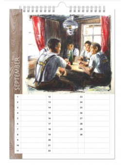 Küchen- und Geburtstagskalender - "Vergissmeinnicht-A4"