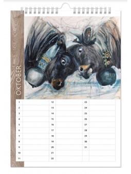 Küchen- und Geburtstagskalender - "Vergissmeinnicht-A4"