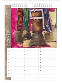 Küchen- und Geburtstagskalender - "Vergissmeinnicht-A4"